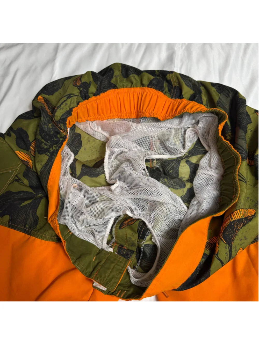 Men's Burr Artik Sounds Board Shorts XXL Green Orange Floral